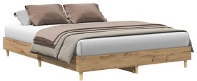 3328716 vidaXL Рамка за легло без матрак дъб артизан 150x200см инженерно дърво