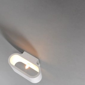 Модерна стенна лампа бяла плоска - Gipsy Arles