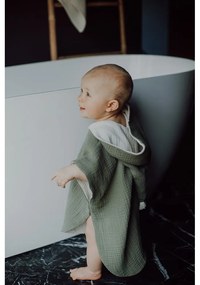 Бебешко пончо от муселин в цвят каки размер M - Malomi Kids