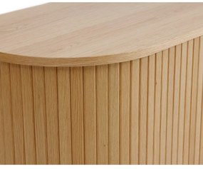 Скрин от дъбов декор с плъзгащи се врати в естествен цвят 120x76x45 cm Nola – Unique Furniture