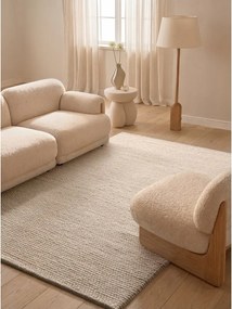 Кремав ръчно изработен вълнен килим 120x170 cm Richmond Diana – Ted Baker