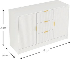 Бюфет Allegro-Бял