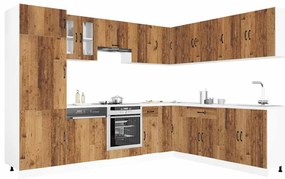 3314989 vidaXL Комплект кухненски шкафове от 14 части Lucca, инженерно дърво