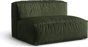 Зелен кадифен модул за диван (среден модул) Martina – Micadoni