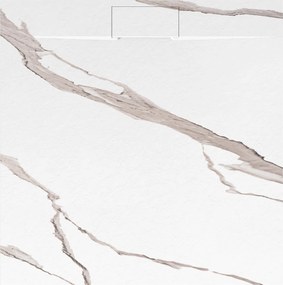 Корито за душ кабина Bazalt CARRARA WHITE 90x90
