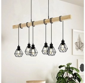 Eglo 44076 - Люстра на кабел TOWNSHEND 6xE27/60W/230V