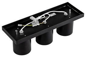 Модерен таванен прожектор черен 3-светлина - Tubo