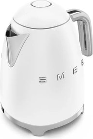 Електрическа кана SMEG KLF03WHMEU, 2400 W, 1.7 л, 360° основа, Матово покритие, Бял