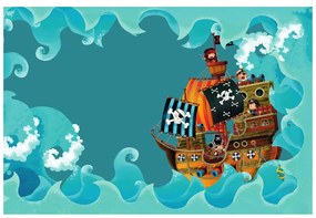 Тапет – Пиратски кораб на море