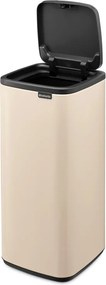 Бежово стоманено кошче за боклук отваряне с докосване 30 l Bo Touch – Brabantia