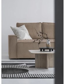 Бежов разтегателен ъглов диван от рипсено кадифе (ляв ъгъл) Brave Dave – Miuform