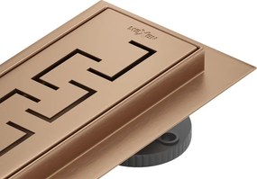 Mexen Flat 360° M15 ротационен линейно оттичане 70 см, четкан мед - 1C24070-40