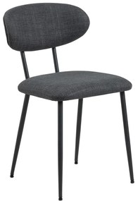 Антрацитни трапезни столове в комплект от 2 броя Denise - Actona