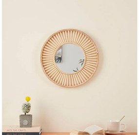 Eglo 425037 - Стенно огледало MITSUKE Ø 40 см бамбук