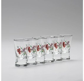 К-кт 6x чаша за ликьор с мотив на букет номер 1