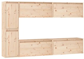 3100234 vidaXL ТВ Шкафове, 6 бр, бор масив