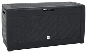152197 vidaXL Градински сандък за съхранение антрацит 119x48x60 см PP