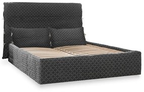 Черно тапицирано двойно легло и решетка180x200 cm Sleepy Luna - Miuform