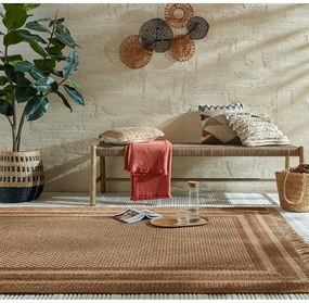 Външен килим в естествен цвят 160x230 cm Layla Border – Flair Rugs