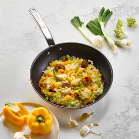 Уок тиган с незалепващо покритие от неръждаема стомана ø 28 cm Intuition B8171944 – Tefal