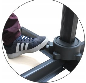 Голям градински чадър в бежово 3 x 4 м