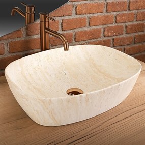 Умивалник за плот Rea Freja Travertine Matt