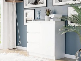 Комод R-80-S3 с чекмеджета 80 см - различни цветови варианти sonoma