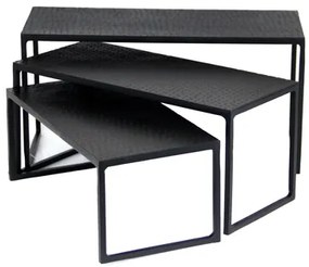 К-кт стойки за блок маса правоъгълни 3бр. Черен Мат - SG-79955(S3)