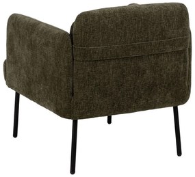 Зелено шенилово кресло Bind – Ixia