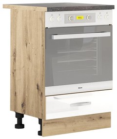 Шкаф за фурна Лорен 60/Бял гланц B7