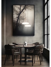 Черно-бяло и златисто LED затъмняващо се висящо осветително тяло със стъклен абажур ø 22 cm Celeste – Trio