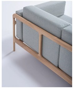 Синьо-сив диван с дъбова дървена конструкция , 180 см Fawn - Gazzda