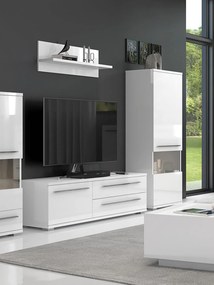 TV шкаф Realm 1D2S-дължина: 135 cm-бял