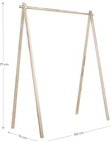 Кафяв дървен шкаф за дрехи от бор Hongi - Karup Design