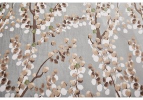 Сиво единично спално бельо от микроплюш 140x200 cm Branches – My House