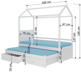 Бебешко легло Umea-200 x 90-Without protector-Gkri