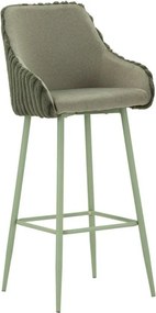 Зелени тапицирани бар столове в комплект с подлакътници 2 бр. (височина на седалката 78 cm) Alaska – Mauro Ferretti