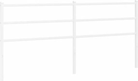 355451 vidaXL Метална резервна табла за легло, бяла, 193 см