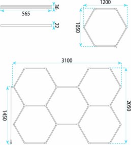 LED лампа HEXAGON JNH051-H White
