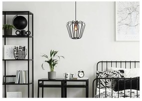 Черно метално висящо осветително тяло ø 35 cm Jonas - Candellux Lighting