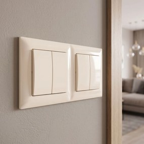 Двойна рамка за контакти OSTE JNH014-2F Beige