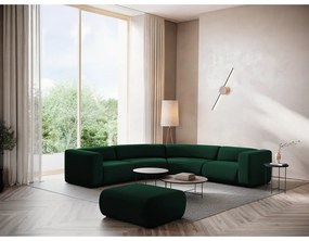 Тъмнозелен кадифен ъглов диван Ekahi – Makamii