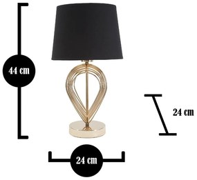 Черна настолна лампа Maxt, ø 24 cm - Mauro Ferretti