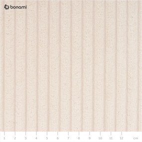 Кремав разтегателен ъглов диван от рипсено кадифе (променлив) Sara – Ropez