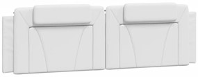 374812 vidaXL Мека табла за легло, бяла, 183 см, изкуствена кожа