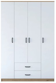 Гардероб BA112, цвят Орех Бял