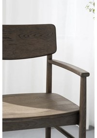 Тъмнокафяв трапезен стол от масивен дъб Maidstone – Rowico