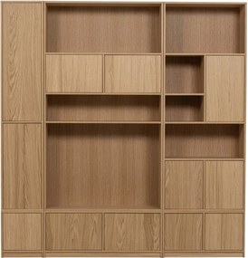 Модулна етажерка за книги с дъбов декор в естествен цвят 110x199 cm Modulair - vtwonen
