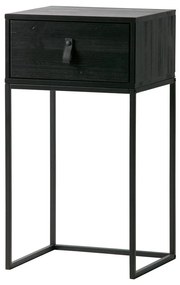 Черно нощно шкафче с чекмедже Zola - WOOOD