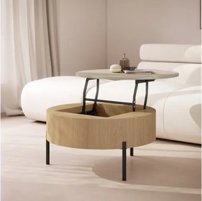 ФРИДА Бежово [Шампанско] / Оазис Дъб – МОДЕРНА ХОЛНА МАСА С ПОВДИГАЩ ПЛОТ И СКРИТО ПРОСТРАНСТВО ЗА СЪХРАНЕНИЕ